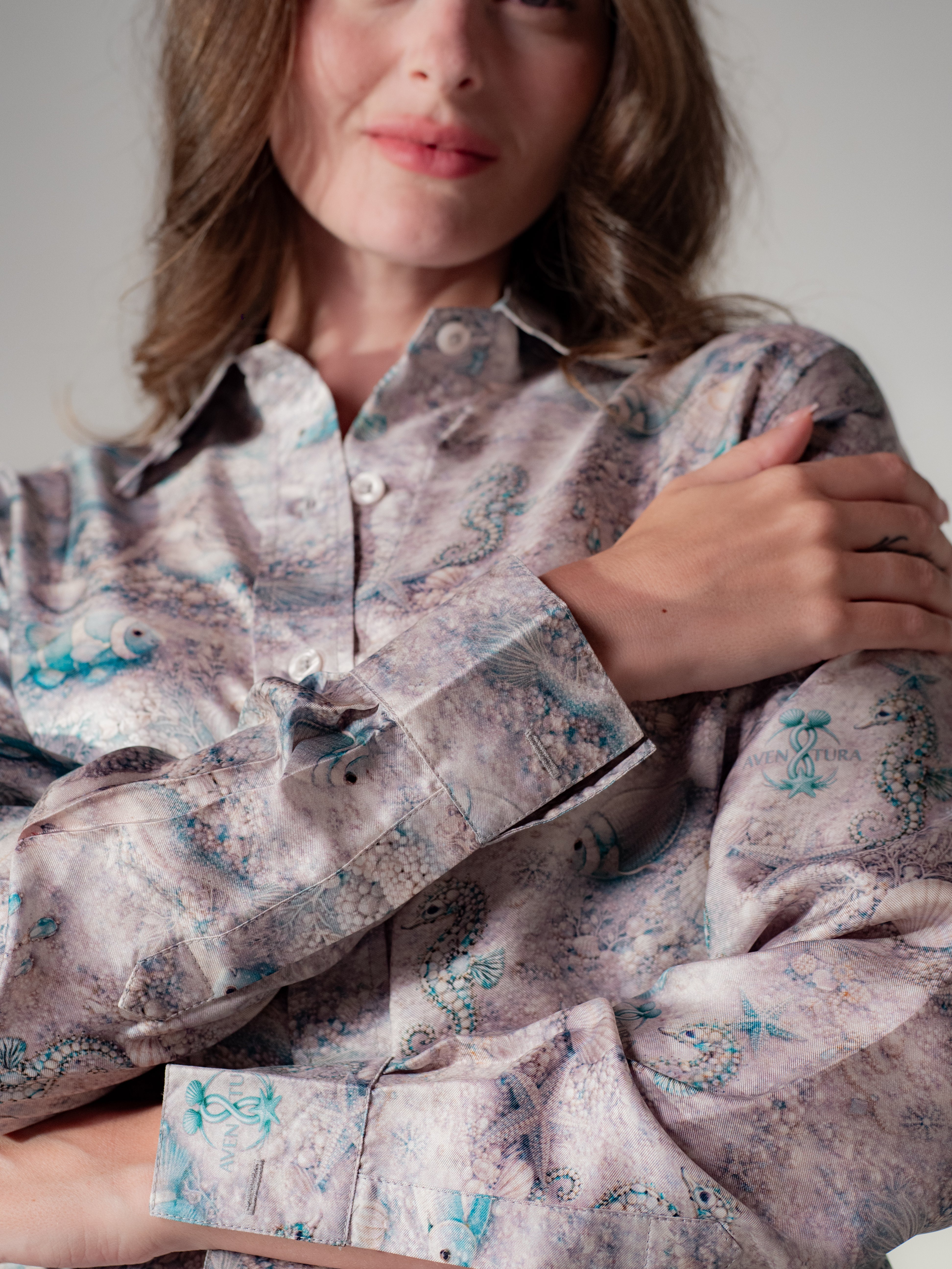 Aventura Mermaid Treasury Twill Silk Shirt