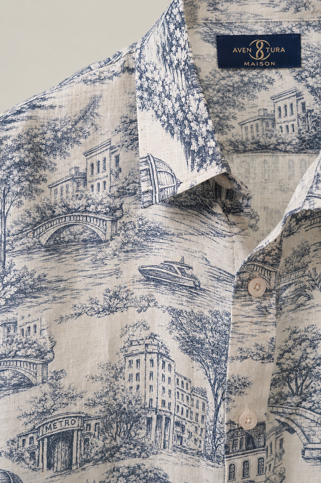 Midnight Métro Linen Shirt