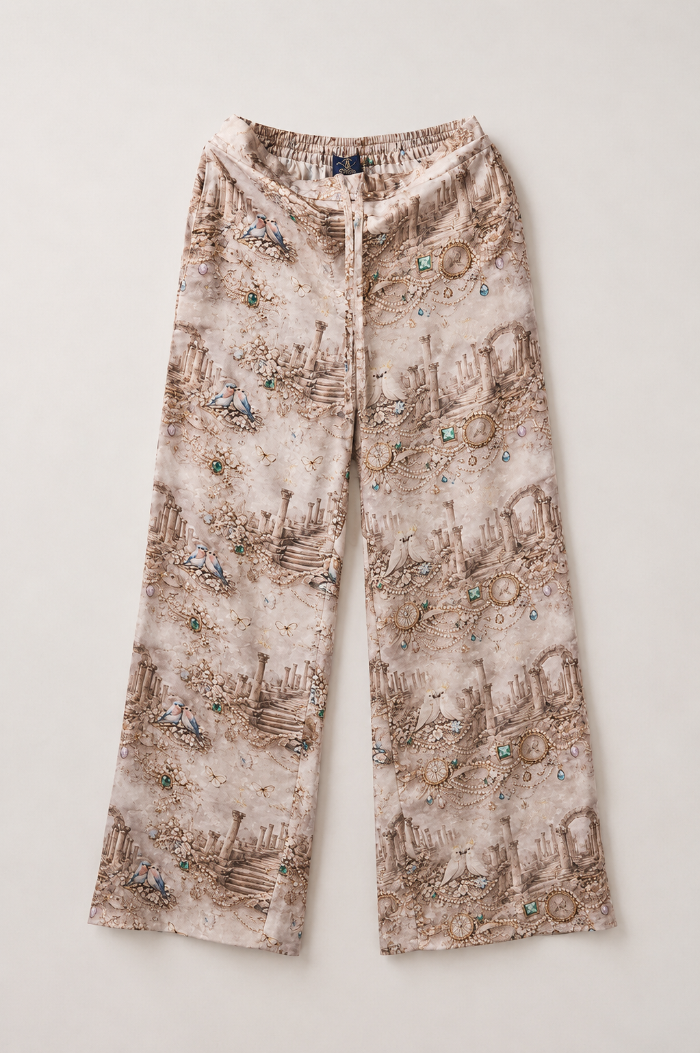 Aventura Empire of Pearls Silk Jacquard Pant