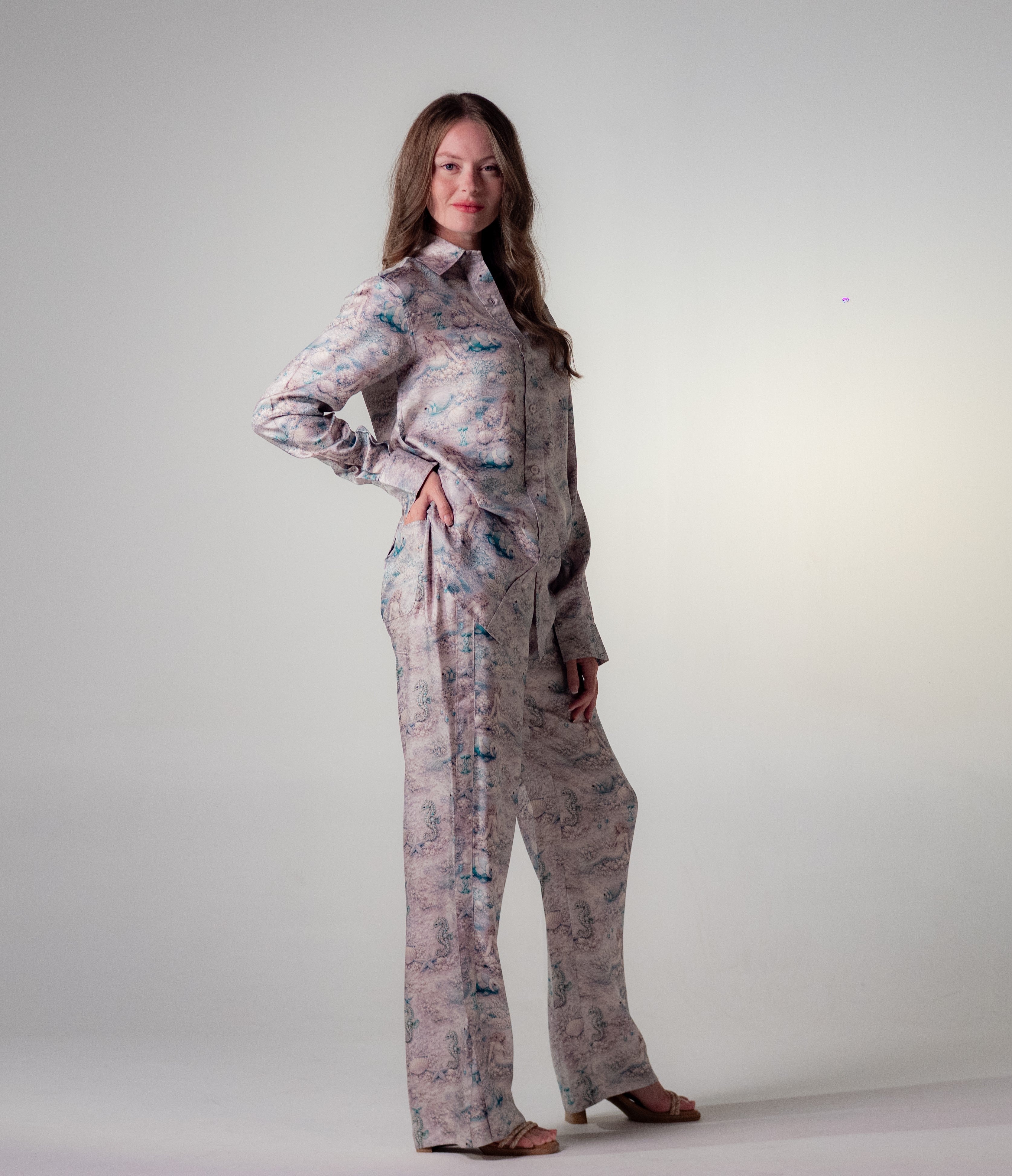 Aventura Mermaid Treasury Twill Silk Pant