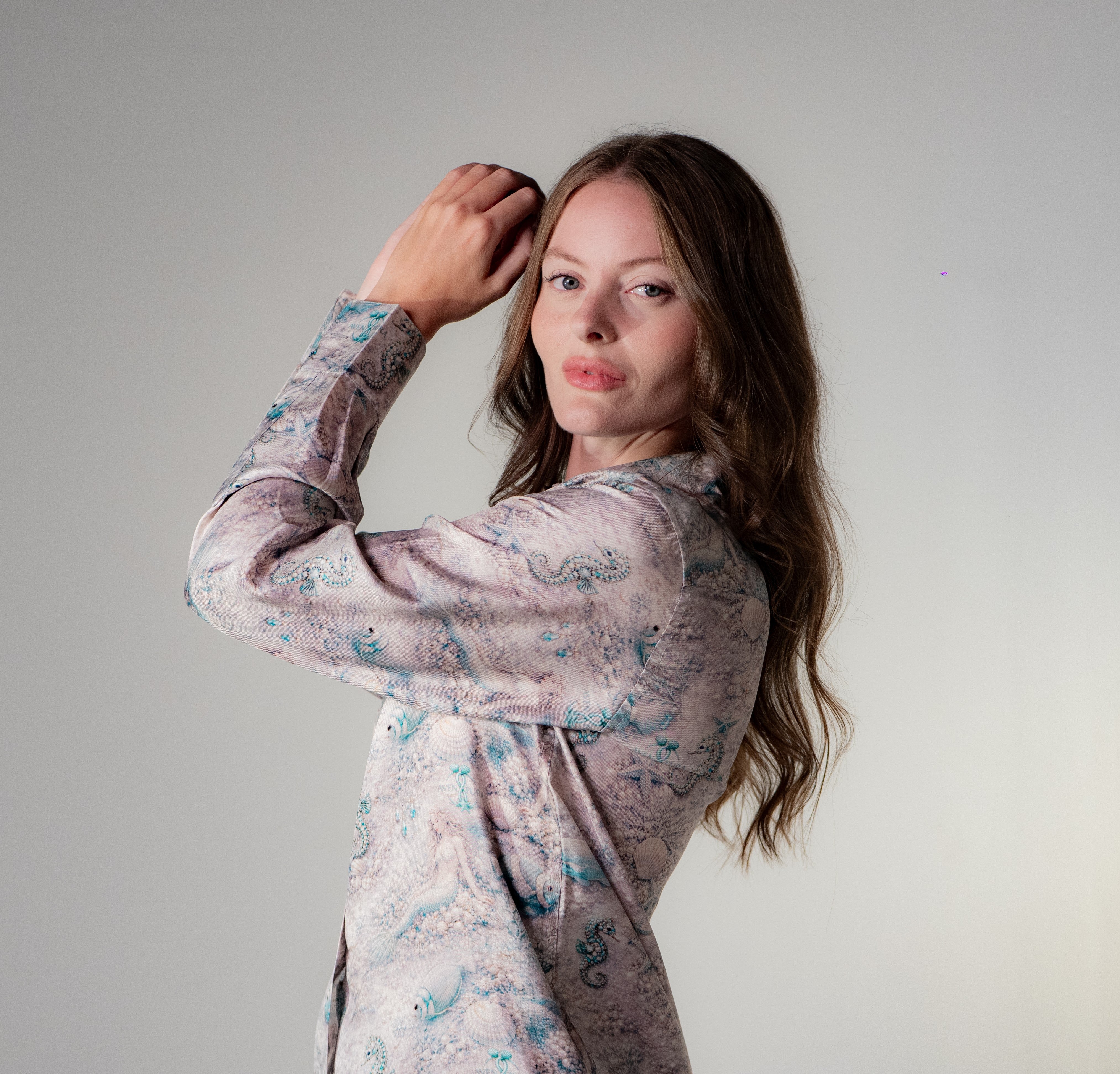 Aventura Mermaid Treasury Twill Silk Shirt
