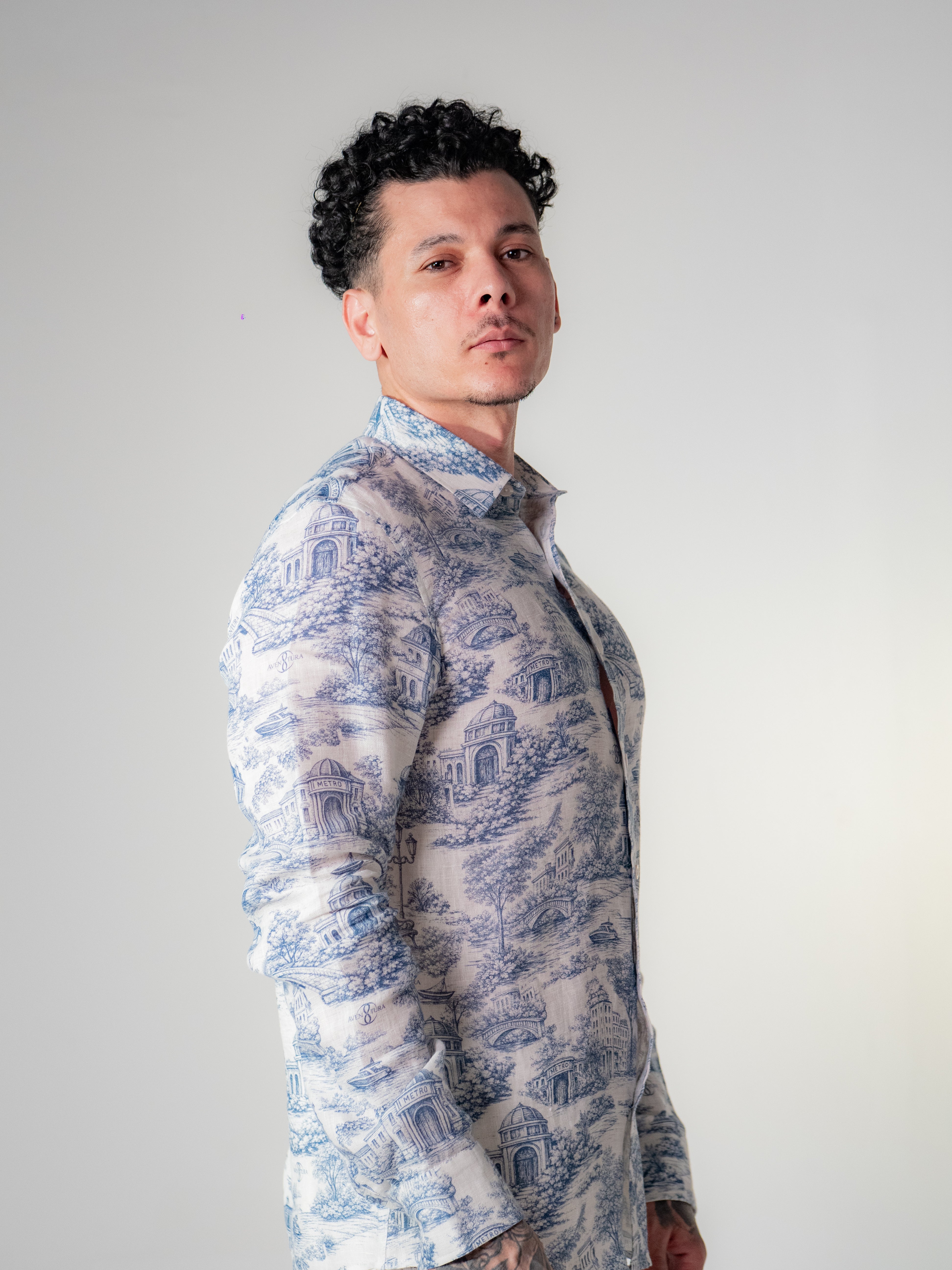 Midnight Métro Linen Shirt