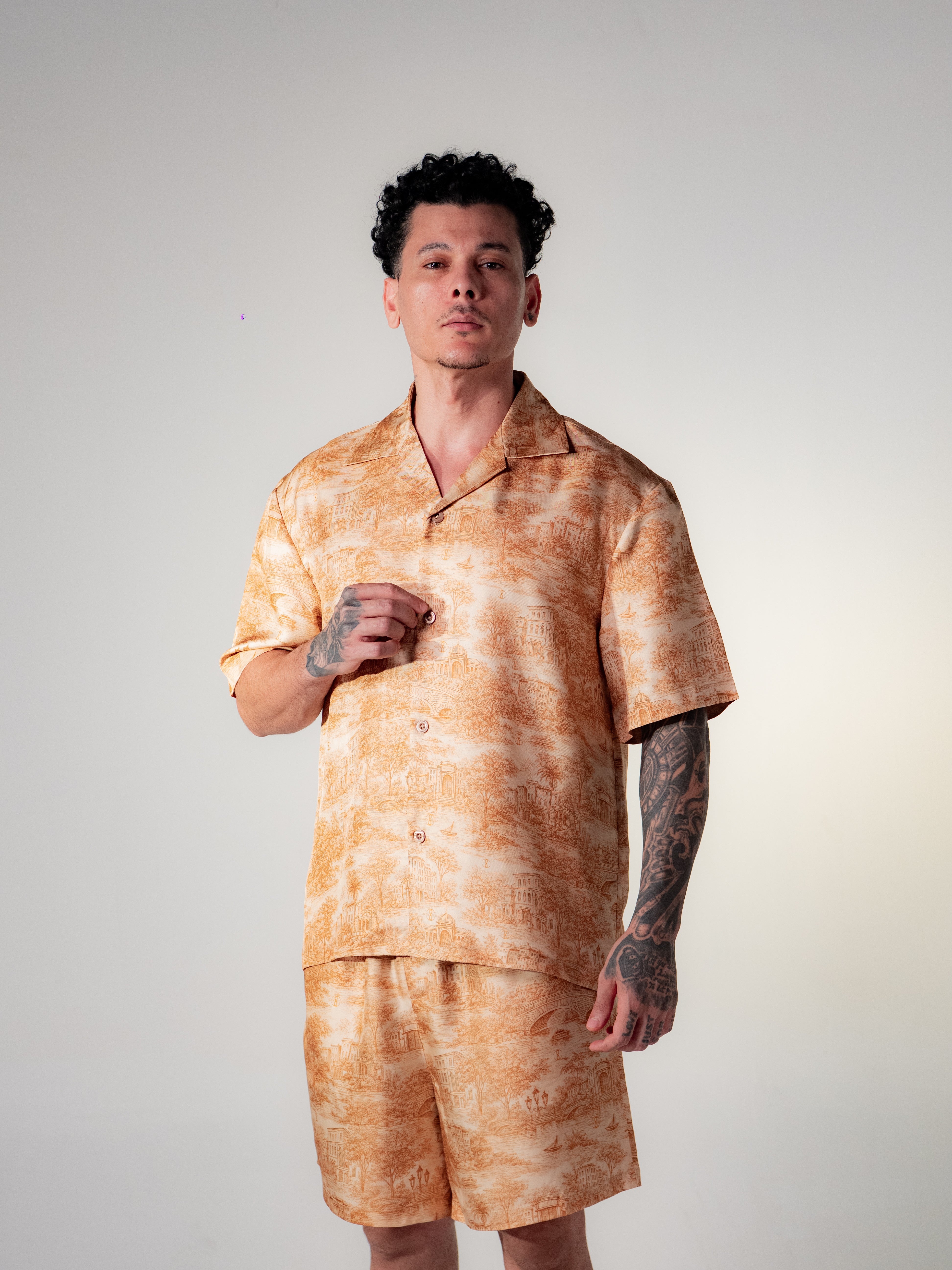City of Aventura Twill Silk Shirt